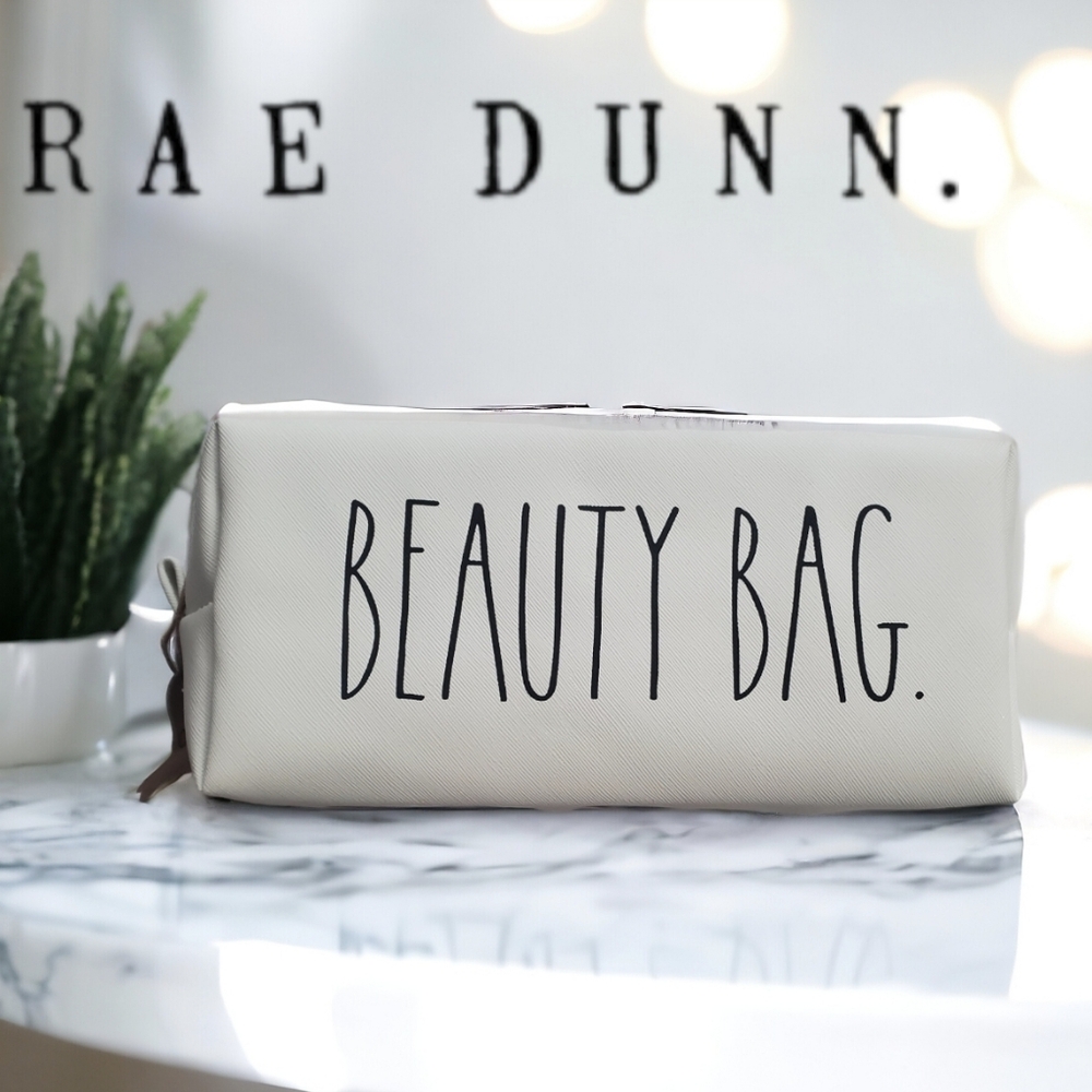 Rae Dunn White Beauty Bag Makeup Bag